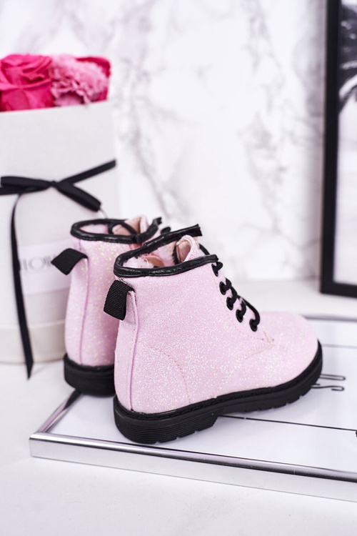 Detské trblietavé izolované topánky Pink Ariel
