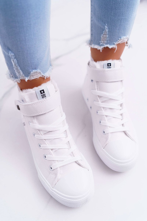 Zateplené Kožené Tenisky BIG STAR V274541FW Bílé