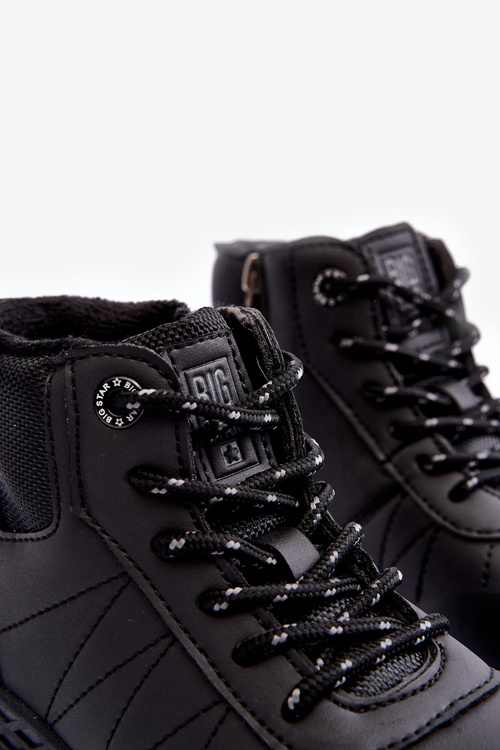 Dětské zateplené trekové boty černé Big Star MM374203