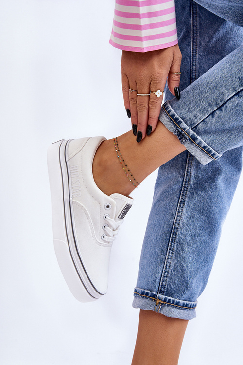 Ženské tenisky na Bielej platforme Big Star LL274228