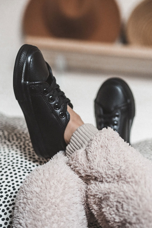 Kožené tenisky Big Star JJ374025 černé