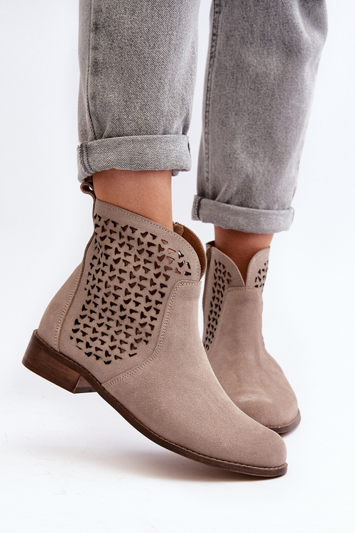 Zazoo 2791 Semišové Prodyšné Botky Béžové