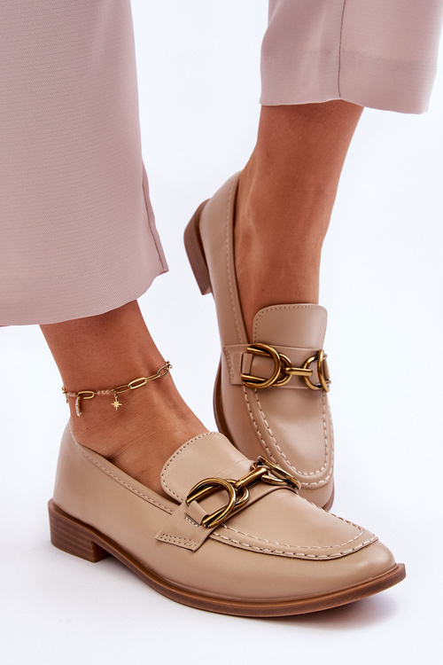 Klasické béžové lorien Moccasins