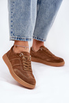 Hnedé Nízke Sneakers Z Semišu Pre Ženy Paliana