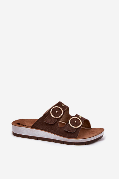 Pohodlné dámské pantofle Inblu CP000054 hnědé