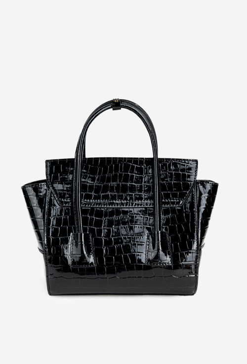 Malá kabelka kufřík s reliéfním vzorem NOBO BAG5800-M20 Černá