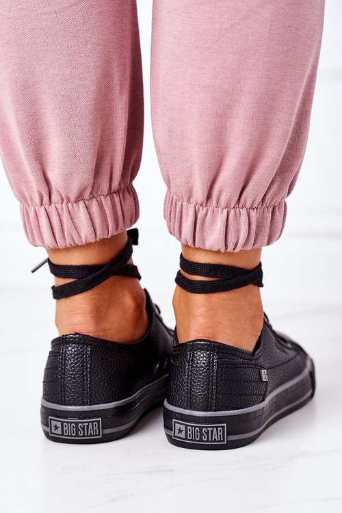 Dámské Kožené Tenisky BIG STAR II274002 Černé