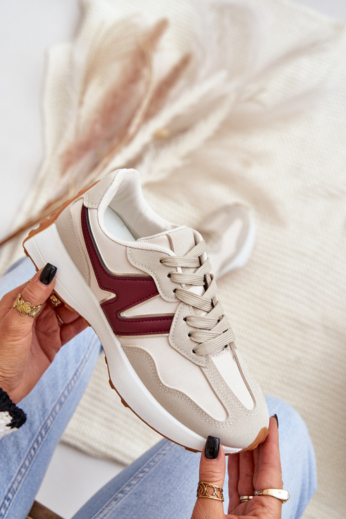 Dámské Sportovní Boty Tenisky Béžovo-Červené Britma