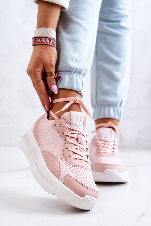 Módne tenisky športové topánky Veľká hviezda JJ274595 Pink