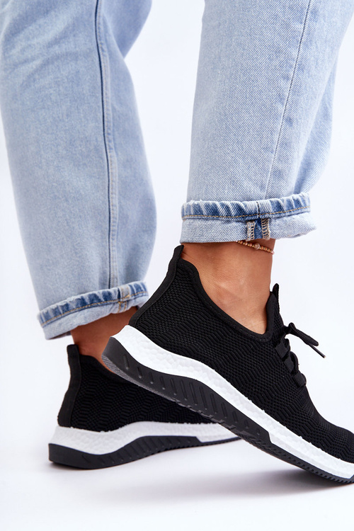 Klasické Textilní Slip-On Sneakersy Černé Gusto