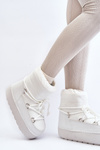 Dámske biele snehule s viazaním Toolsa