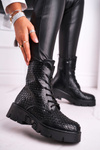 Dámske topánky na platforme Grunge Black sa nezastavujte