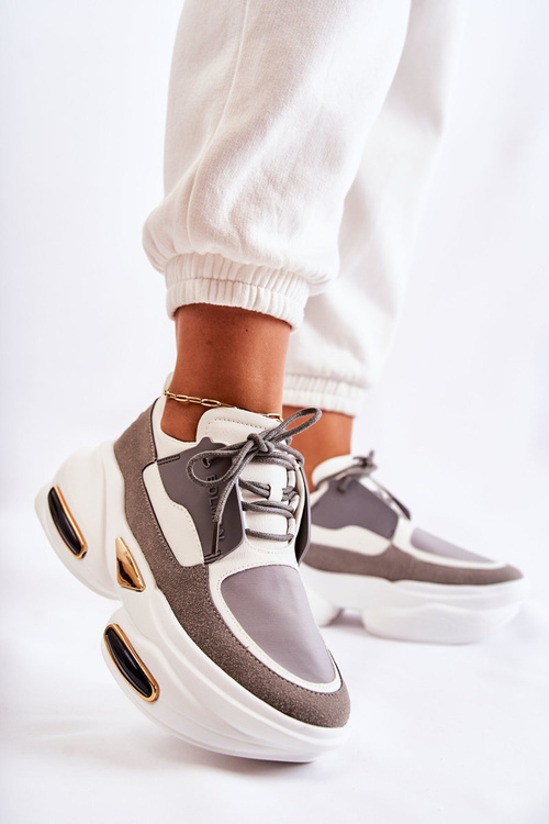 Dámské sportovní tenisky bílo-šedé New Horizon