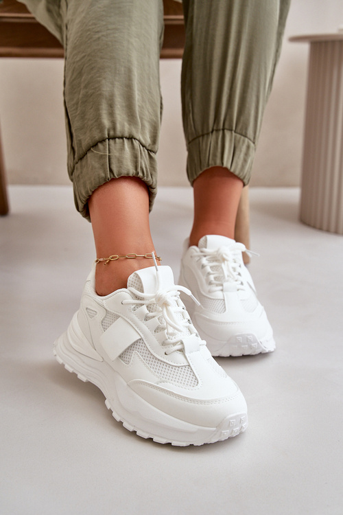 Dámské tenisky na platformě bílé Nevelaine