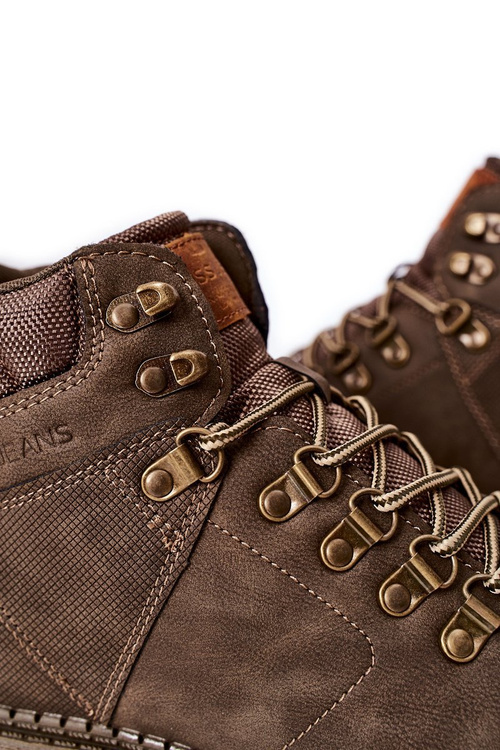 Pánske krížové džínsy EE1R4030C Tmavo zelené turistické topánky