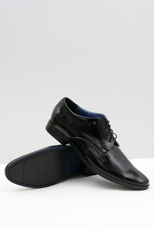 Pánské Polobotky Bednarek Elegantní Kožené lakované Obuv Černé Peter