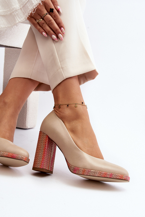 Lodičky Na Podpatku Laura Messi 2746 Beige