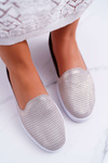 Women's Polobotky Slip-on ords Kožené Zlaté Lordi