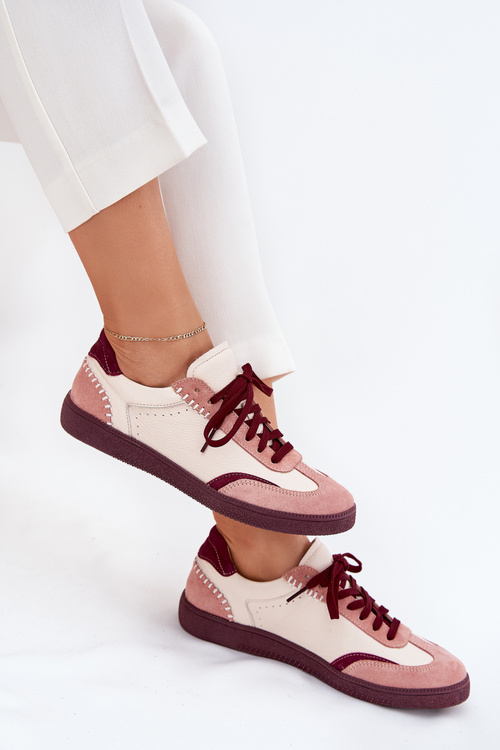 Dámske Kožené Tenisky Zazoo N1220 Béžové