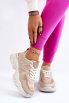 Klasické športové topánky na platforme Beige Bowie Platform