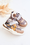 Dětská látková sportovní obuv šedohnědá Nathine