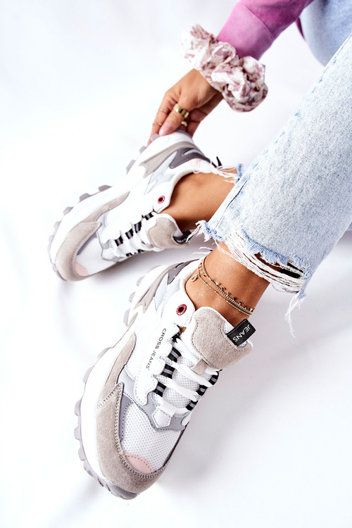 Dámská Sportovní Obuv Cross Jeans Bilé Sede II2R4020C