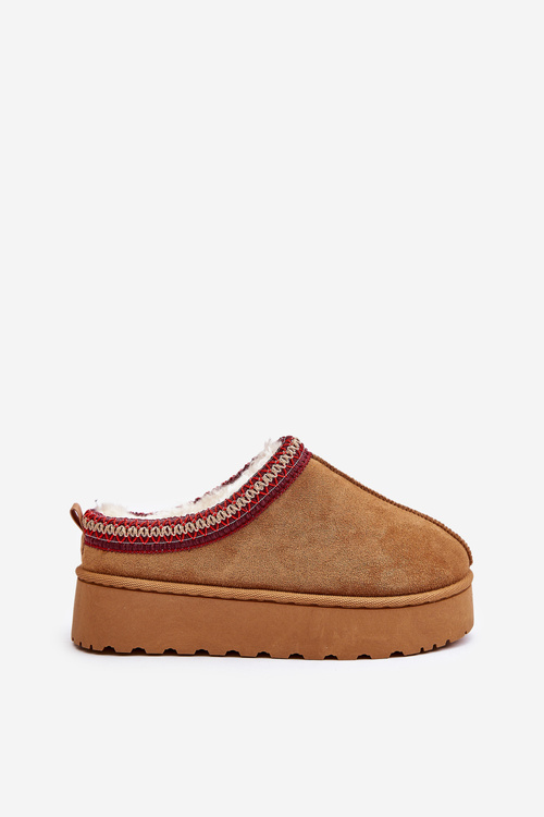 Dámské Sněhule Na Platformě Zateplené Kožíškem Camel Remenia