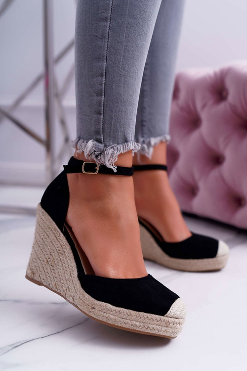 Dámské Sandály Na Klínku Černé Tammaris