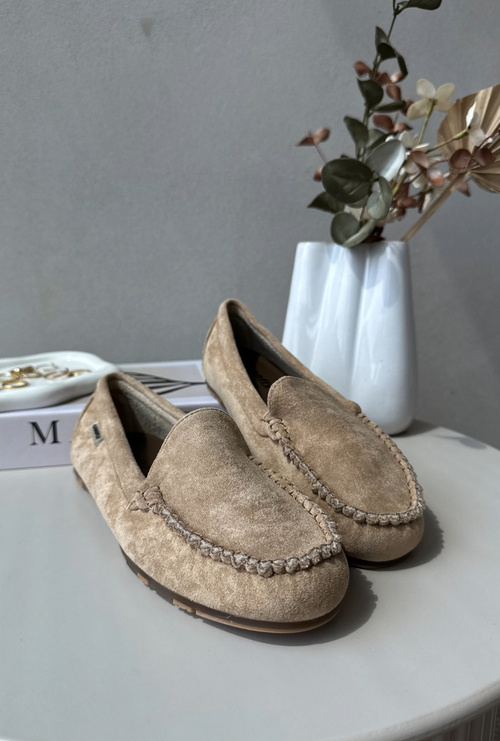 Dámske hnedé mokasíny z ekokože Amrutia