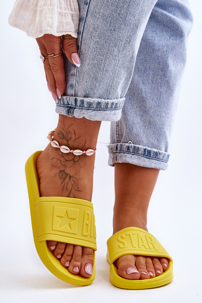 Dámska veľká hviezda HH274A040 Dámske papuče žlté