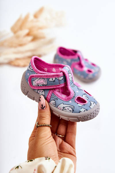 Befado Papci Shoes Kitty 533P014 Blue-ružová