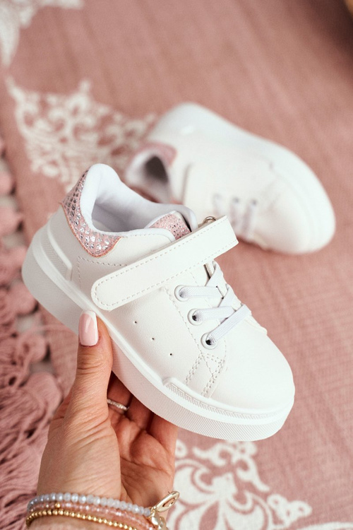 Dětská Sportovní Obuv na Suchý Zip Bílé Ilonka