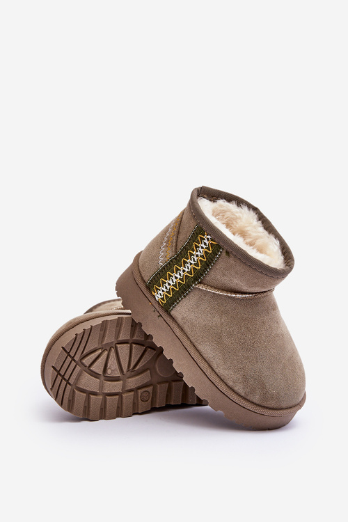 Dětské zateplené sněhule Zelené Leonora