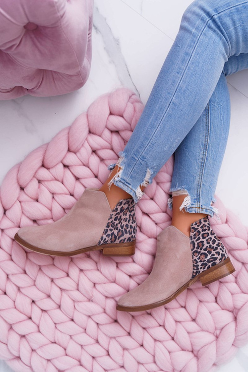 Dámske ploché topánky, jarné kožené béžové šialenstvo