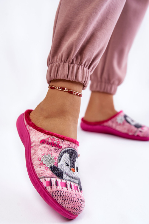 Domáce žabky Flip-Flops Papcie Penguins Inblu EC-81-023 Pink