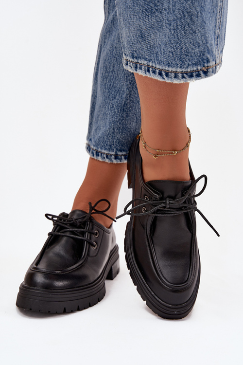 Dámske poltopánky z ekokože čierne Adrelle