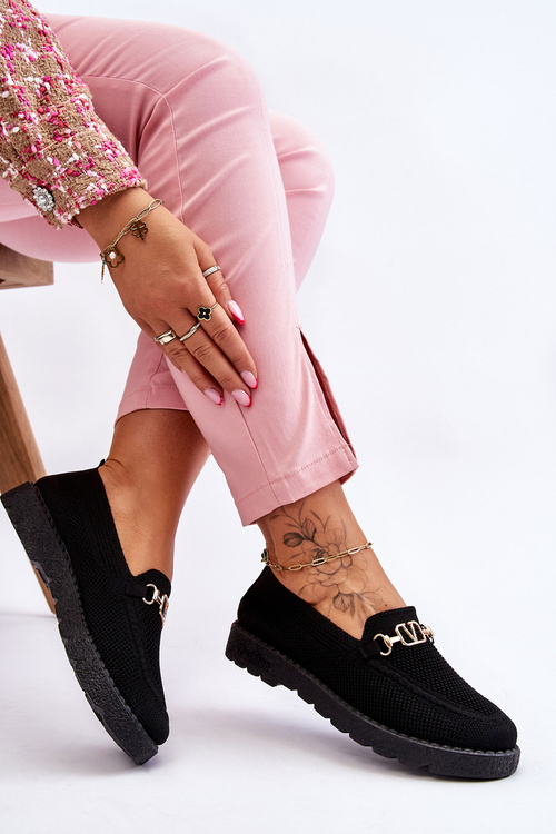 Dámské nazouvací tenisky se zdobením Černé Alena