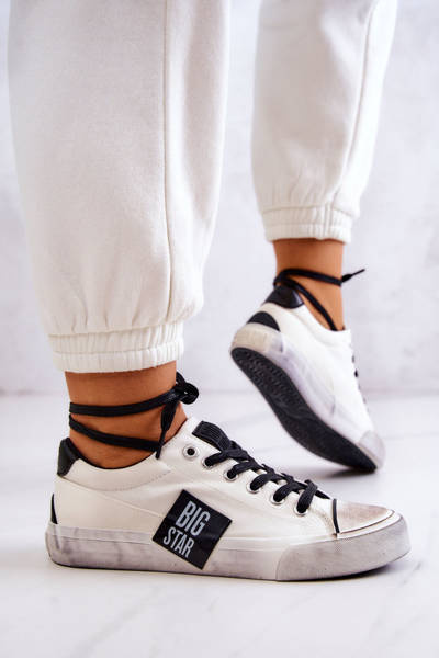 Dámske tenisky Veľká hviezda JJ274350 Biele a biele tenisky