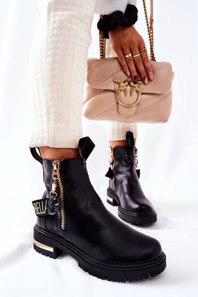 Klasické Boty S Páskem černé Lorie