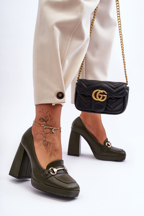 Moderní kůže Loafers Zelené Rouse