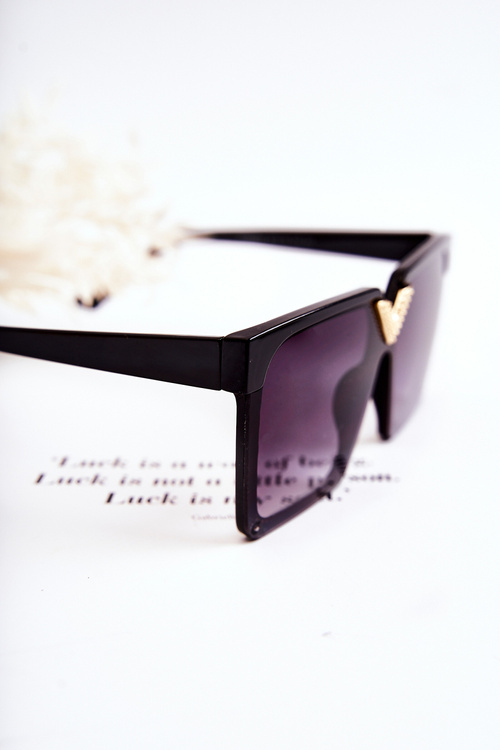 Štvorcové slnečné okuliare v130044 čierne