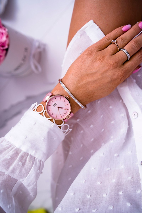 Dámské Hodinky Michael John Růžové Narsen