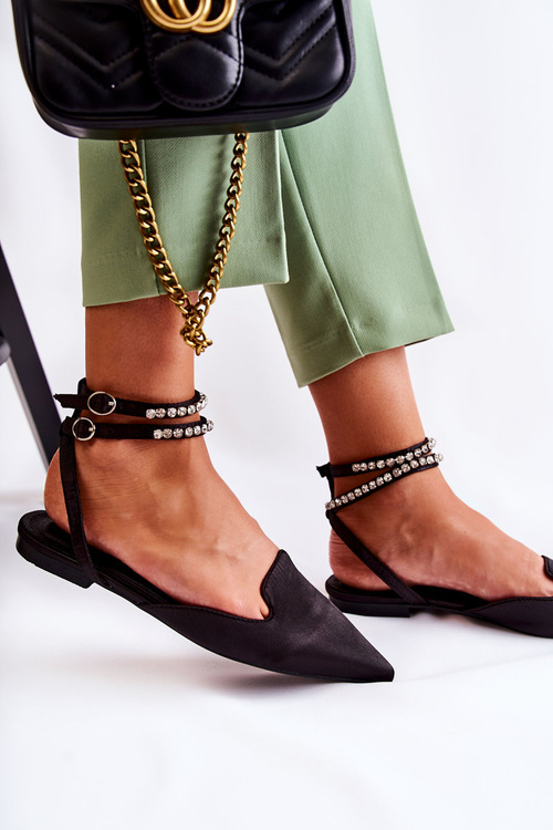 Dámske sandále s nosom v čiernej Spitz Amisha