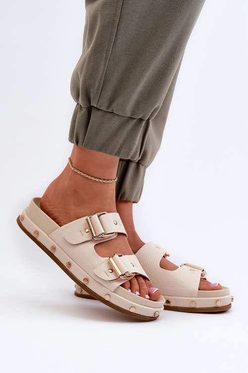 Dámské žabky na platformě Big Star NN274083 béžové