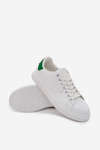 Pánské Sneakersy Z Eko Kůže Big Star OO174116 Bílá-Zelená