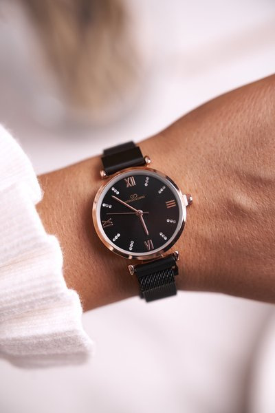 Klasické dámske hodinky Giorgio a Dario Black Golden Daniela