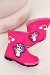 Detské galoshes s poníkom fuchsia