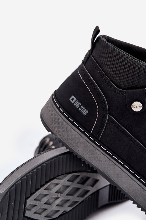 Pánské Šněrovací Boty Big Star OO174559 Hi-Poly System Černé