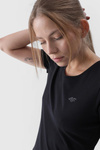 Dámske Hladké Tričko S Logom Čierne 4F 4FWMM00TTSHF1845-20S