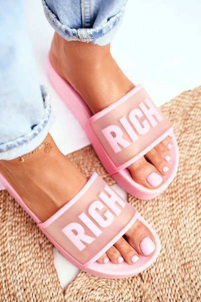 Dámské nazouváky se silnou podrážkou Růžové Rich